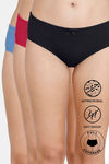 Zivame Anti-Microbial Low Rise Full Coverage Hipster Panty (Pack of 3) - Multicolor — thumbnail 1